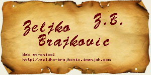 Željko Brajković vizit kartica